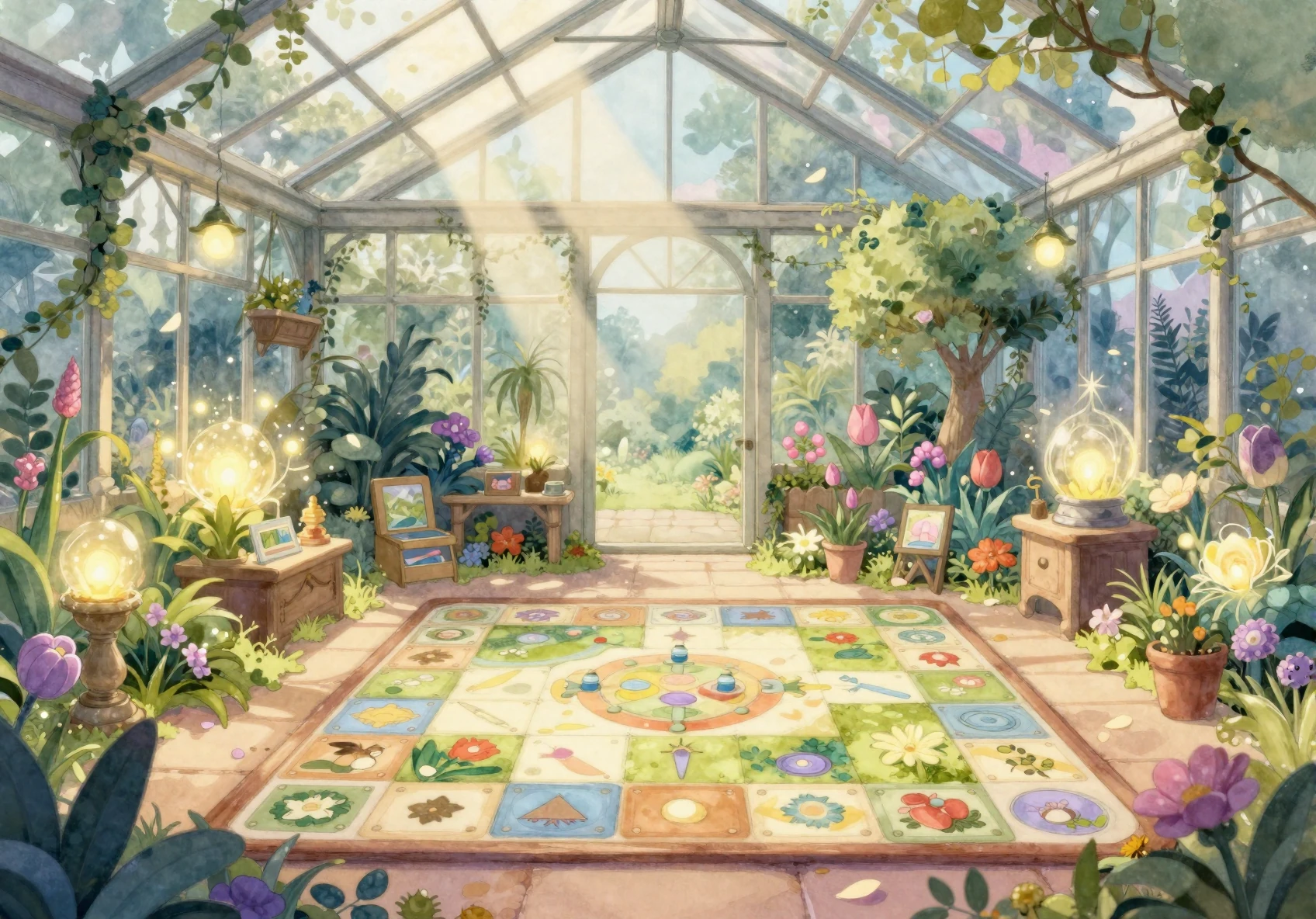 Puzzle garden world scene from The Garden Between Worlds